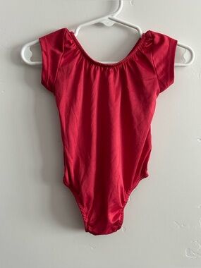 Girls Red Short Sleeve One-Piece